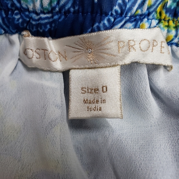 BOSTON PROPER Paisley Print High Low Skirt Size 0 - Picture 5 of 5